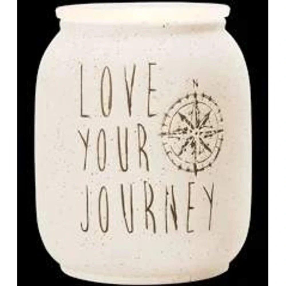 Scentsy Love Your‎ Journey Electric Wax Warmer Cream Speckled Compass Full Size